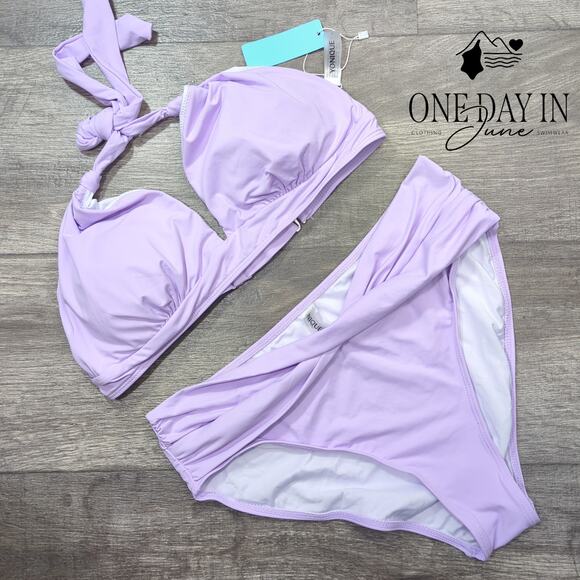 Yonique Halter High Waist Bikini Swimsuit Size L - Picture 2 of 6